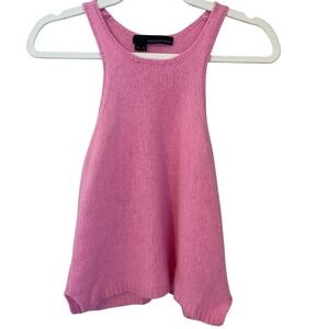 360 Cashmere Pink Racerback Knit Tank Top Sweater Womens Size Medium